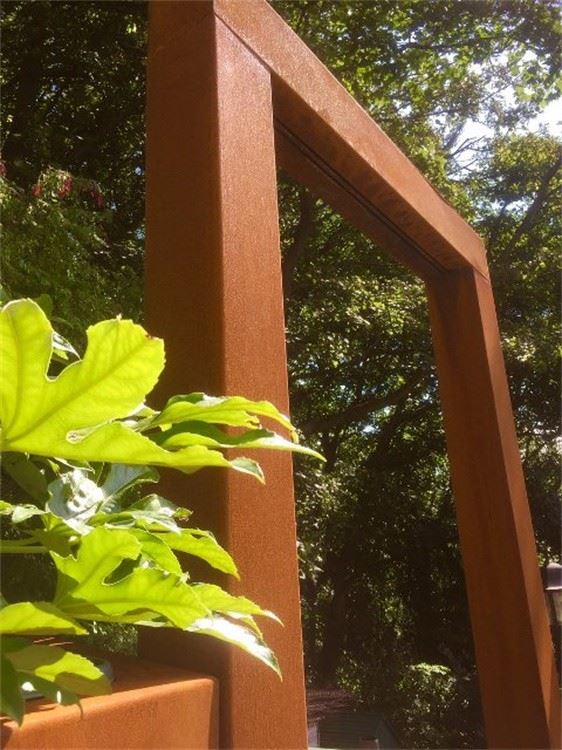 Corten Steel Outdoor Water Curtain Garden Water Fountain