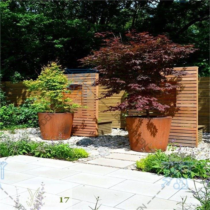 Large Steel Planters