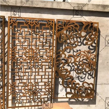 Corten Steel Skreytt vegglist