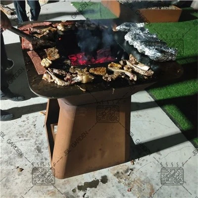 Camping Corten Steel BBQ grill