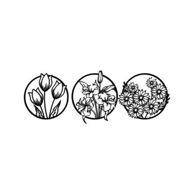Metal Flowers Wall Art