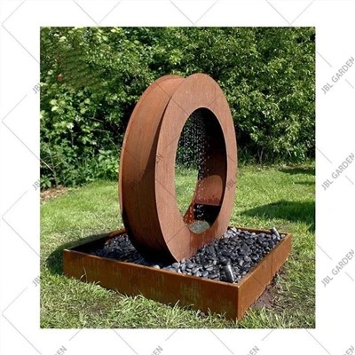 Úti Corten Cascading gosbrunnur