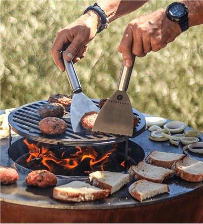Færanlegt BBQ grill með ryðfríu bökunarplötu