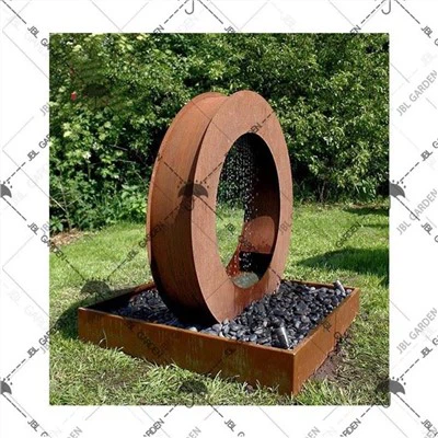 Regntjald Corten Stál Vatn Lögun