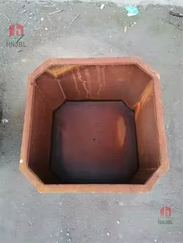 Faceted Corten Steel Planter