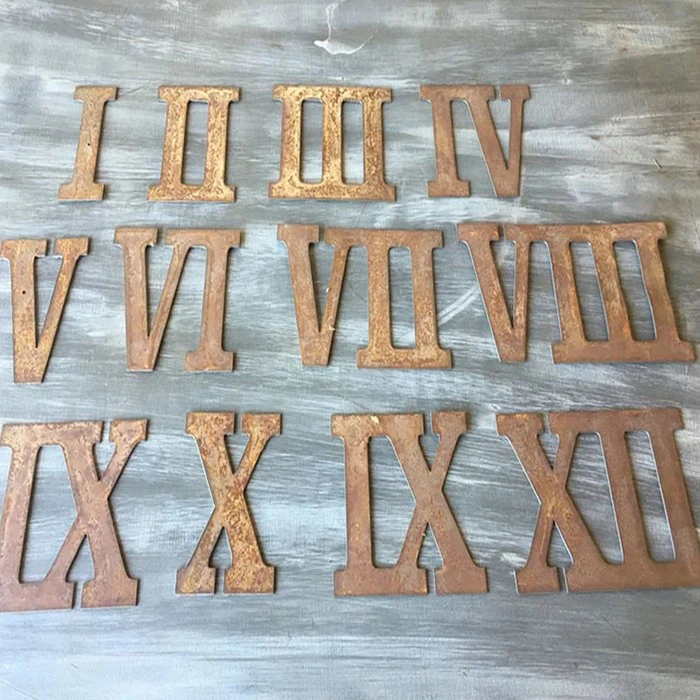 Rustic Flat Metal Letters And Numbers