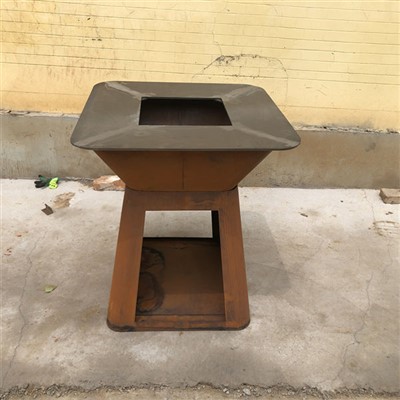 Corten Steel Charcoal BBQ eldavél