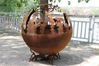 Corten Steel Kúlulaga Fireball