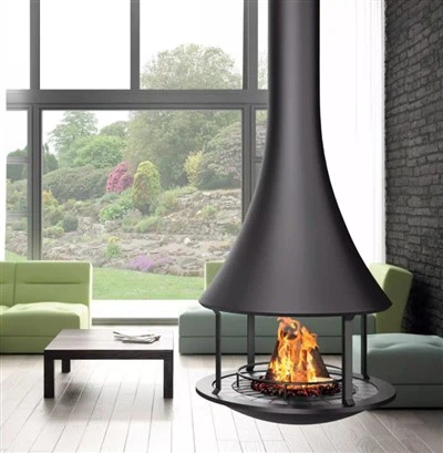 Upphengdur vatnsdropa lagaður viðararinn